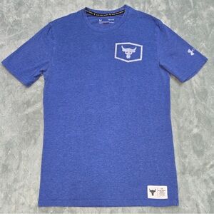 Under Armour Project Rock T Shirt Iron Paradise Men’s Small Blue